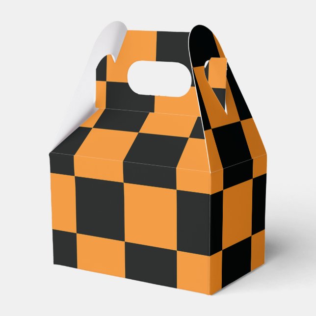 Halloween Checkers Mönster Presentaskar (Framsidan Sidan)