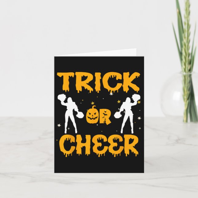Halloween Cheerlead Funny Costume CheerLedare C Kort (Framsida)