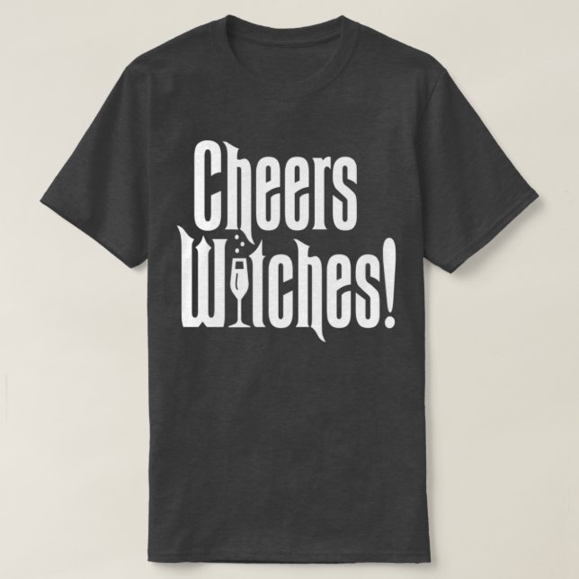 Halloween Cheers Witches T Shirt (Design framsida)