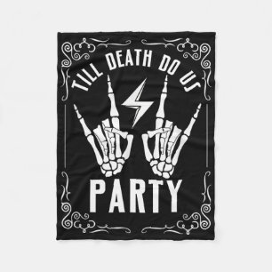 Halloween Chelorette Till Death Do Us Party Skelet Fleecefilt