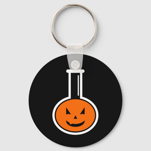 Halloween Chemistry Pumpkin Keychain Nyckelring (Framsida)