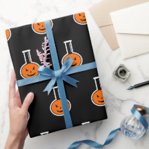 Halloween Chemistry Pumpkin Wrapping Papper