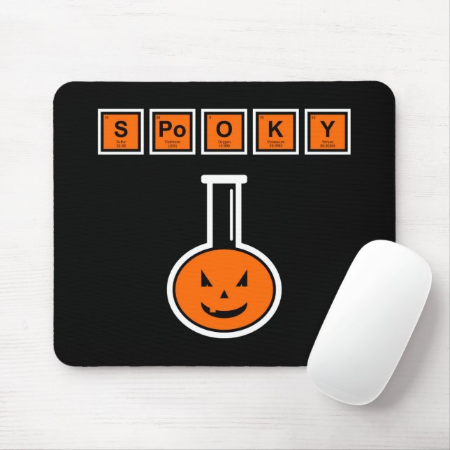 Halloween Chemistry Spooky Pumpkin Mouse Pad Musmatta (Med mus)