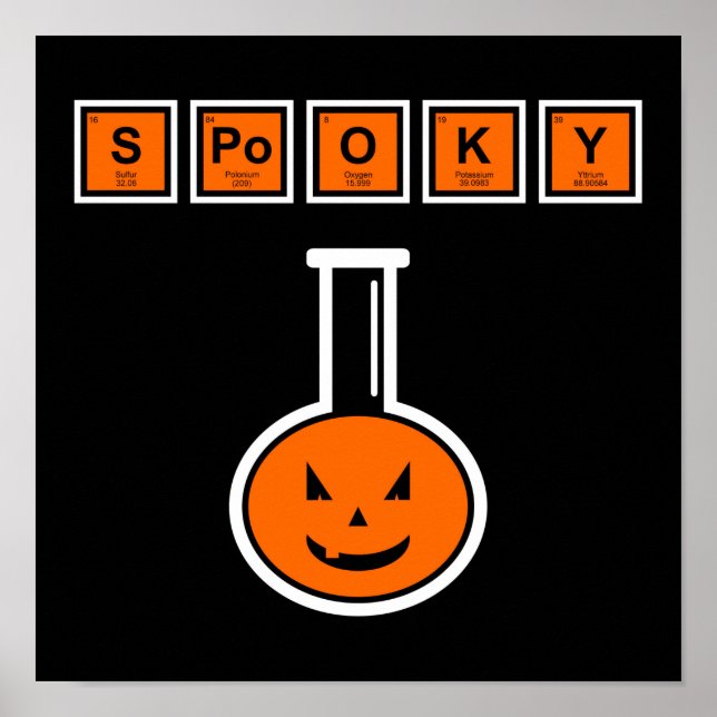 Halloween Chemistry Spooky Pumpkin Poster (Framsidan)