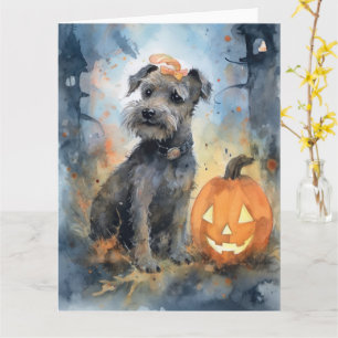 Halloween Chesapeake Bay Terrier Med Pumpa Kort