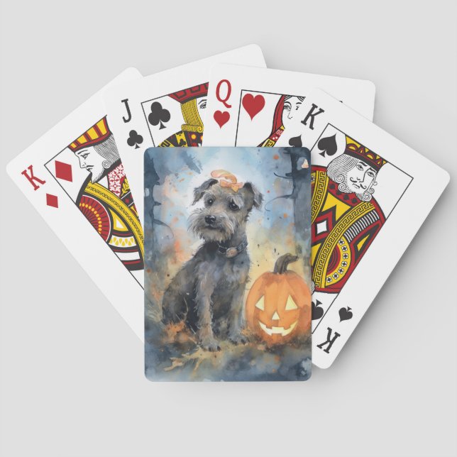 Halloween Chesapeake Bay Terrier med pumpkins Casinokort (Baksidan)