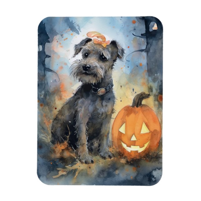 Halloween Chesapeake Bay Terrier med pumpkins Magnet (Vertikal)