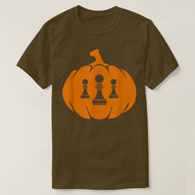 Halloween Chess Player Pumpkin Chess T Shirt (Design framsida)