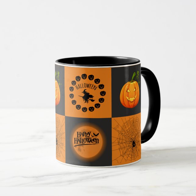 Halloween Chessboard Mugg (Framsida höger)