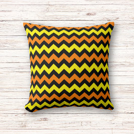 Halloween Chevron Mönster Kudde
