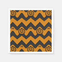 Halloween Chevron Mönster med Spöken och Pumpkins