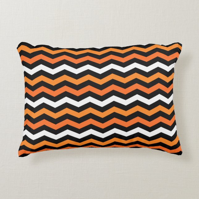 Halloween Chevron Rand accent Pillow Prydnadskudde (Framsidan)