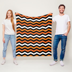 Halloween Chevron Rand Fleece Blanket