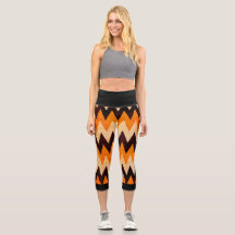 Halloween Chevron Sicksackmönster – Orange & Svart