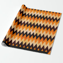 Halloween Chevron Sicksackmönster – Orange & Svart