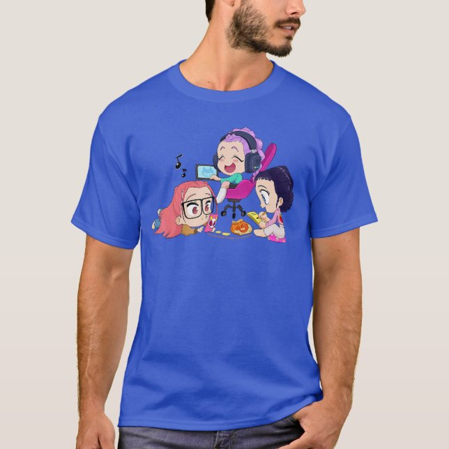 Halloween Chibi Huntri Chillar hemma med vänner T Shirt (Framsida)