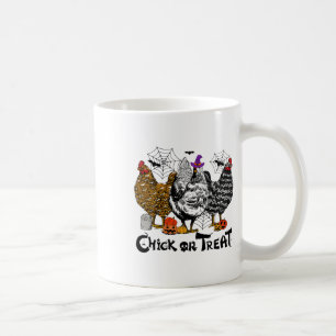 Halloween Chicken-Chick eller behandla talessäsong Kaffemugg