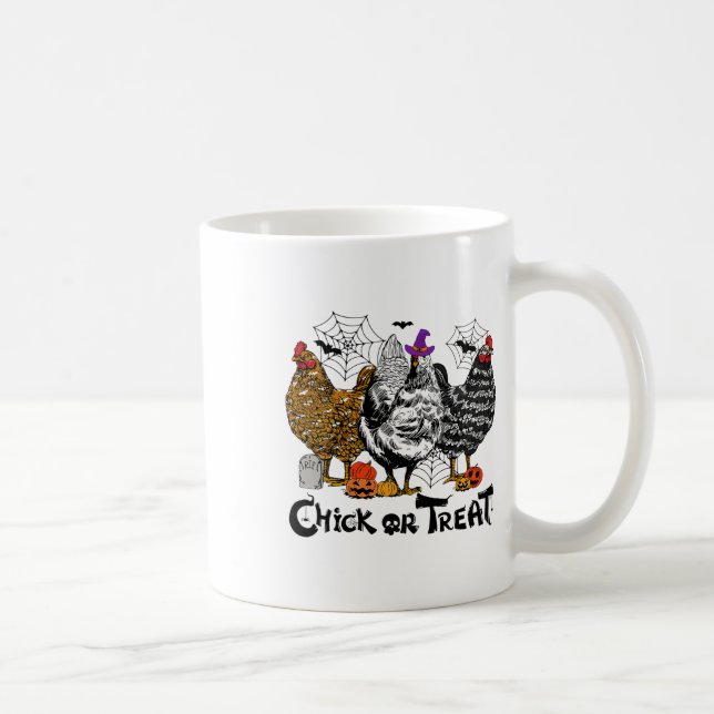 Halloween Chicken-Chick eller behandla talessäsong Kaffemugg (Höger)