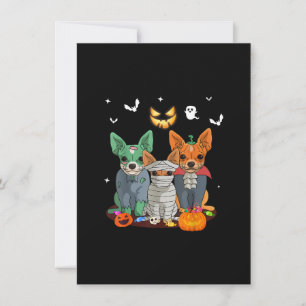 Halloween Chihuahua Hund Witch Cute Gift Dachshund Tack Kort