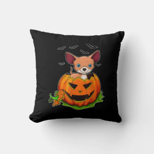 Halloween Chihuahua Hundälskare Pumpkin Grunge Jac Kudde