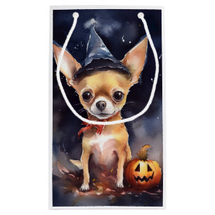 Halloween chihuahua med pumpor Scary