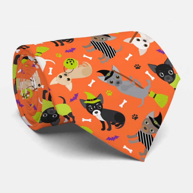 Halloween Chihuahua Neck Tie Slips (Rullad)