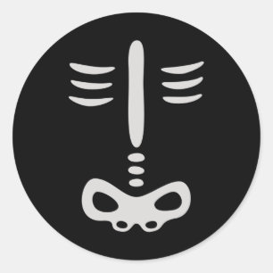 Halloween Children Skeleton Costume Runt Klistermärke