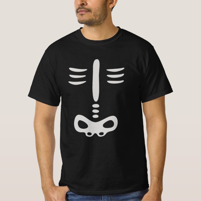 Halloween Children Skeleton Costume T Shirt (Framsida)