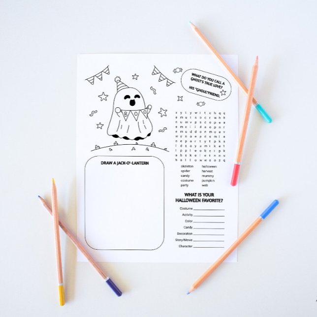 Halloween Children's Activy Worksheet Anteckningsblock (Skapare uppladdad)