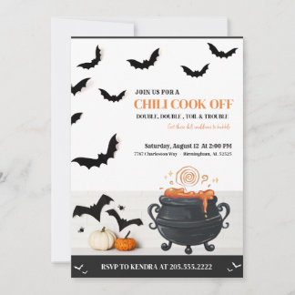 Halloween Chili Cook-inbjudan Inbjudningar