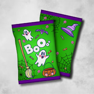 Halloween-chipspåsar/godis siddepåsar reklamblad