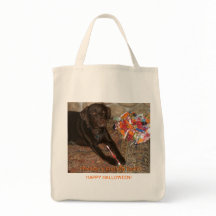 Halloween Chocolate Labrador Hund med Sweet Tooth