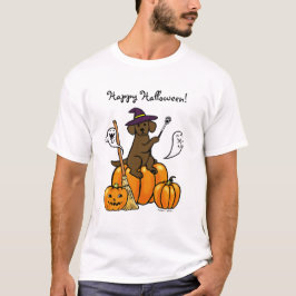 Halloween Chocolate Labrador Tecknad 2 T-shirt