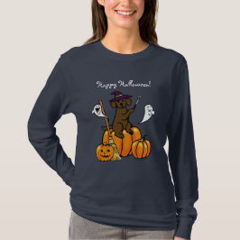 Halloween Chocolate Labrador Tecknad 2 T Shirt