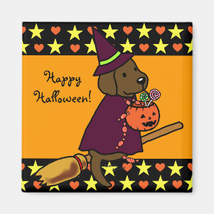 Halloween chokladLabrador tecknad 1 Magnet