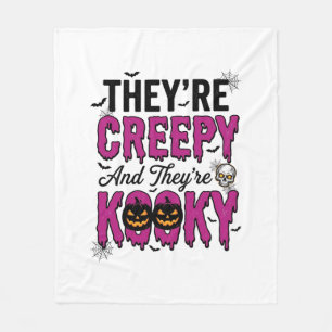 Halloween-citat Kuslig Knäpp Skräckinjagande Vinta Fleecefilt