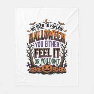 Halloween Citat T-Shirt Vintage Pumpa Fladdermus T Fleecefilt