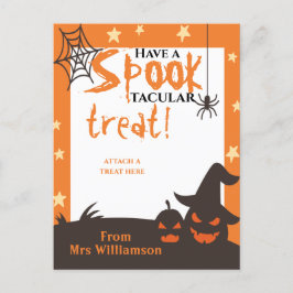 Halloween Classroom Bus eller godis Holder Vykort