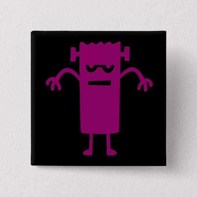 Halloween Clip Art Frankenstein Button Knapp (Framsida)