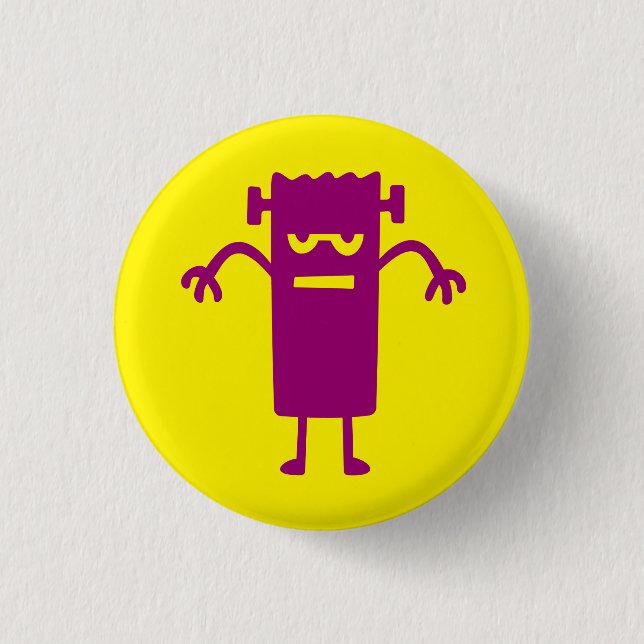 Halloween Clip Art Frankenstein Button Knapp (Framsida)