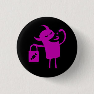 Halloween Clip Art Monster Trick eller Treater But Knapp