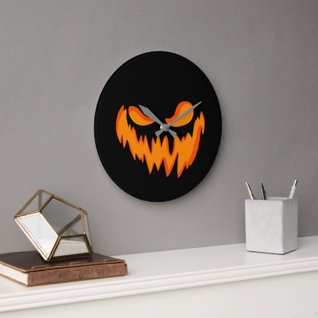 Halloween Clock med hemsk ansikte Stor Klocka (Kontor)