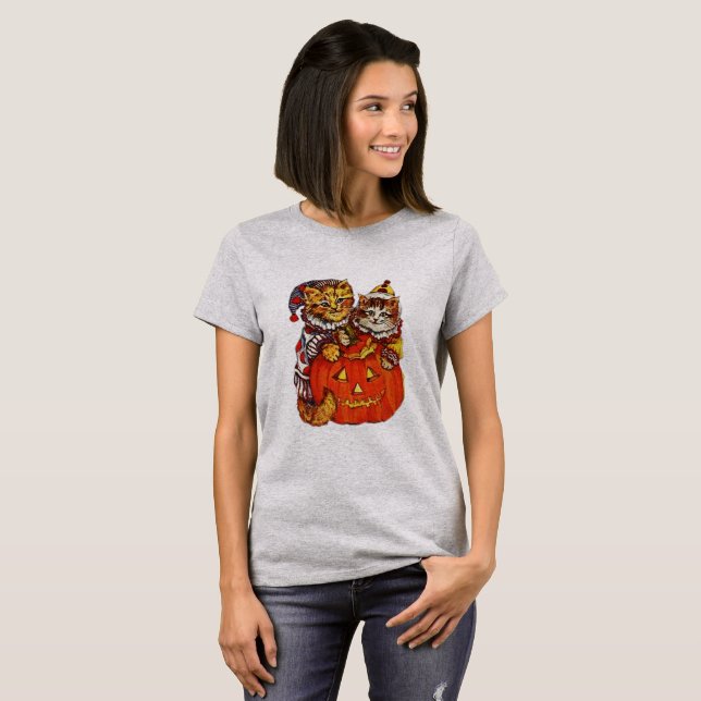 Halloween Clown Kittens T-shirt (Hel framsida)