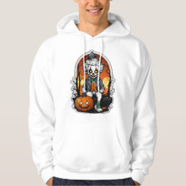 Halloween Clown Sitta om Jack i Spooky Forest Hoodie