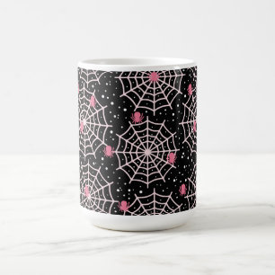 Halloween Cobwebs & Spiders Mönster Kaffemugg