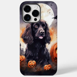 Halloween Cocker Spain with Pumpkins