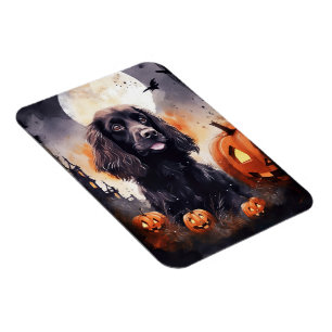 Halloween Cocker Spain with Pumpkins Magnet