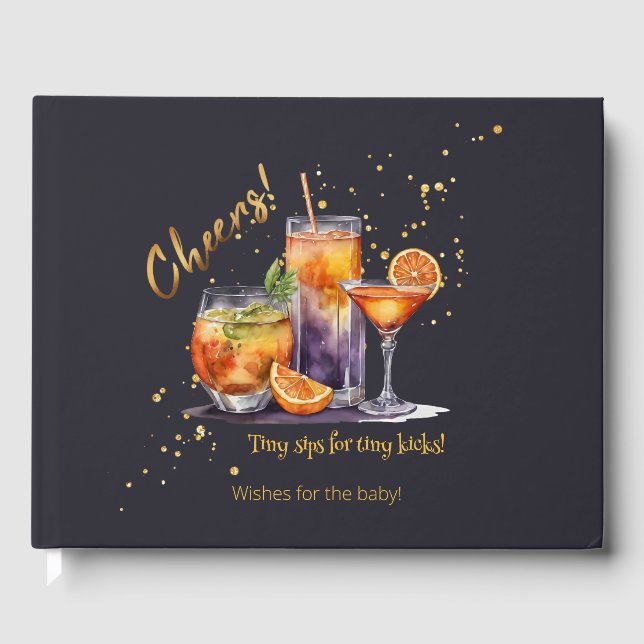 Halloween Cocktail Drinks Baby Shower Gästböcker (Framsida)