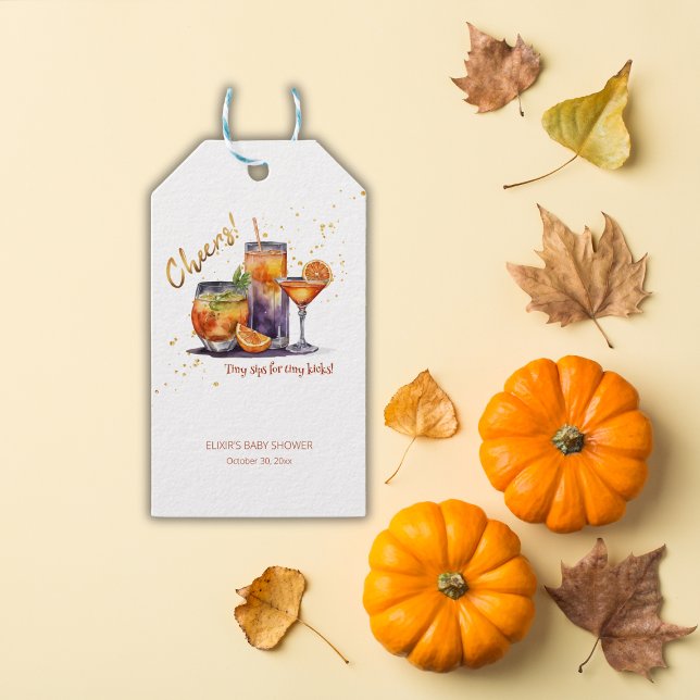 Halloween Cocktail Drinks Baby Shower Presentetikett (Skapare uppladdad)