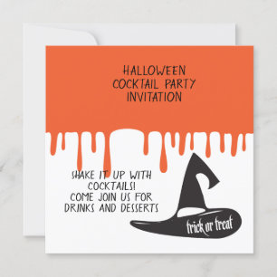 Halloween Cocktail Natt Party-inbjudan Inbjudningar